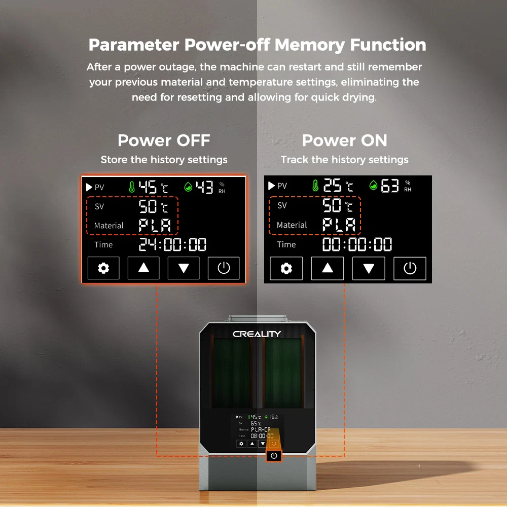 Secador de filamento Creality Space Pi Plus – imagem 11