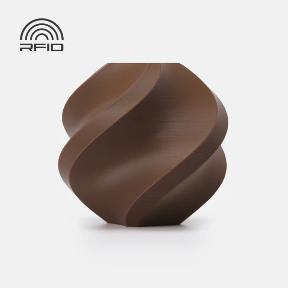 Filamento PLA Basic Bambu Lab Cocoa Brown com bobine