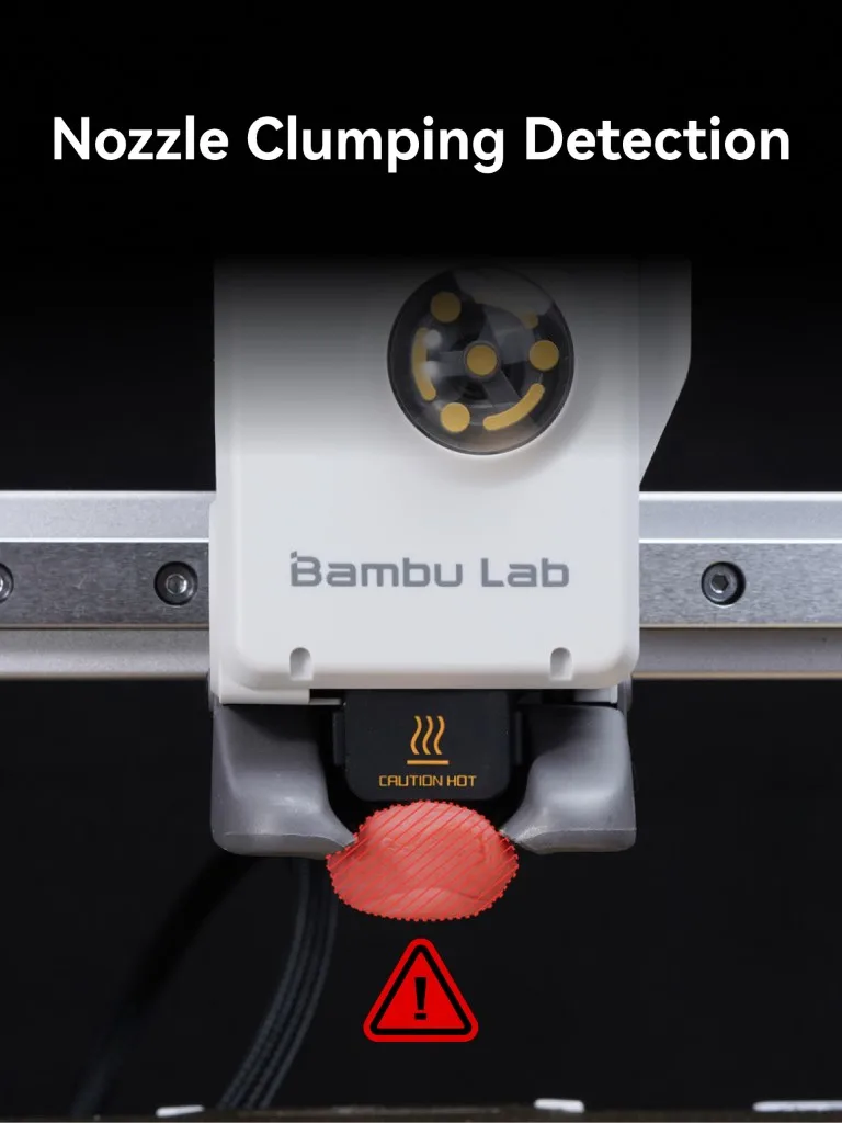 Deteção de acumulação no bico da Bambu Lab A1
