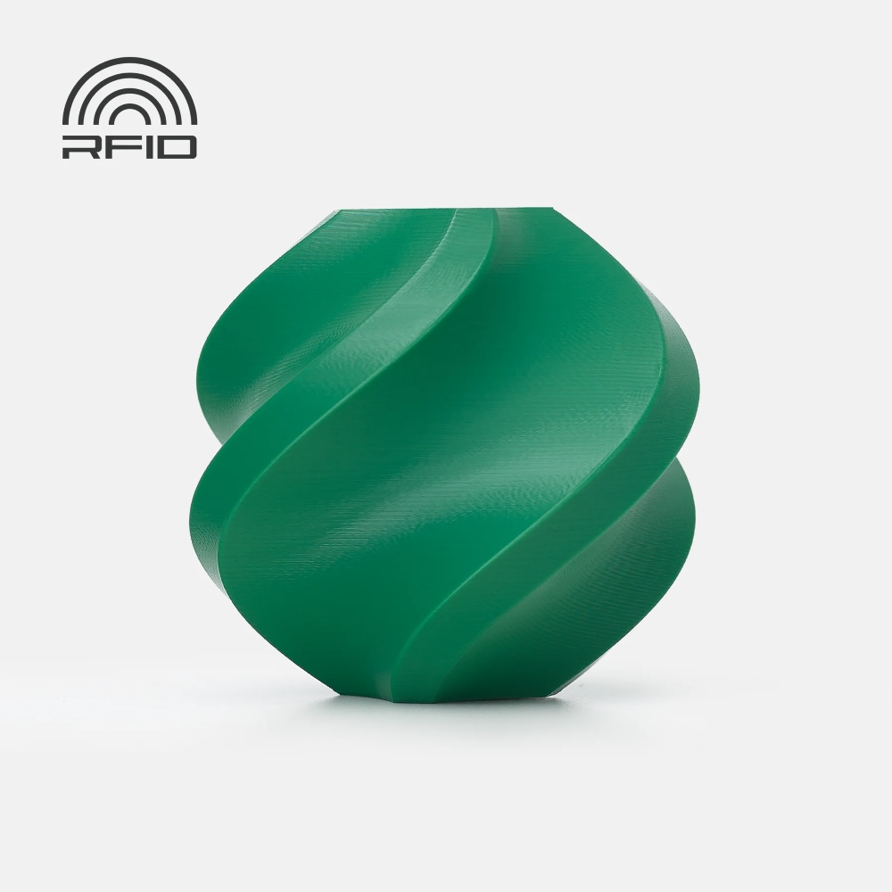Filamento PLA Basic Bambu Lab Mistletoe Green com bobine